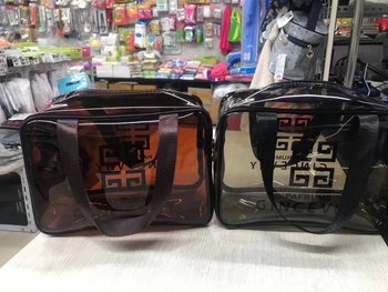 Korean style bath bag, toiletry bag, cosmetic bag, pvc waterproof bag, handbag, bath bag, bath and swimming bag, 2 colors