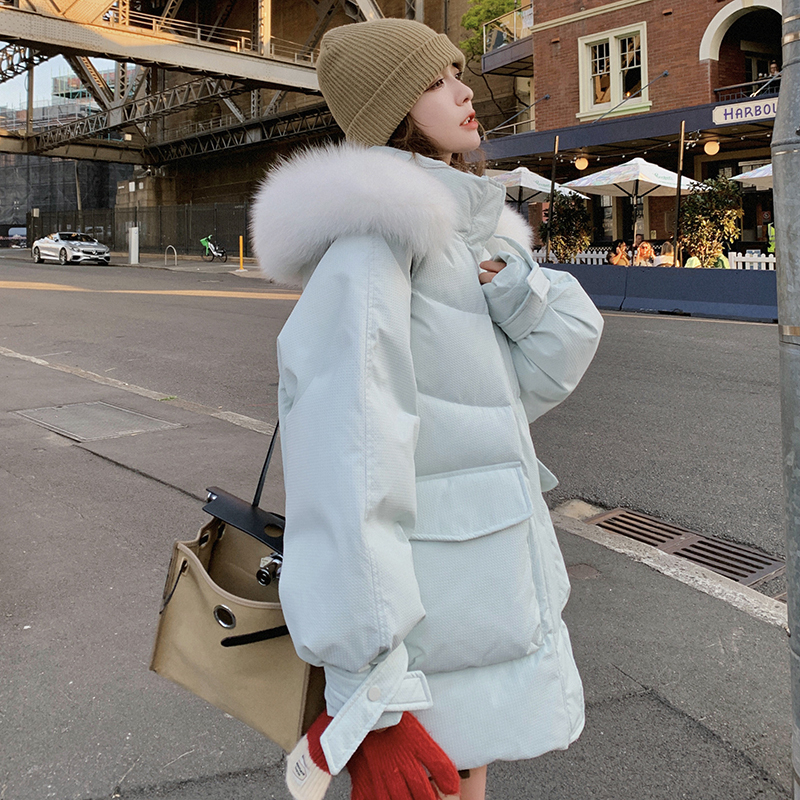 New National Standard 90% White Duck down Jacket for Women, 2024 Winter New Popular Thickened Slim-Fit Coat with Fur Collar for Petite Sizes