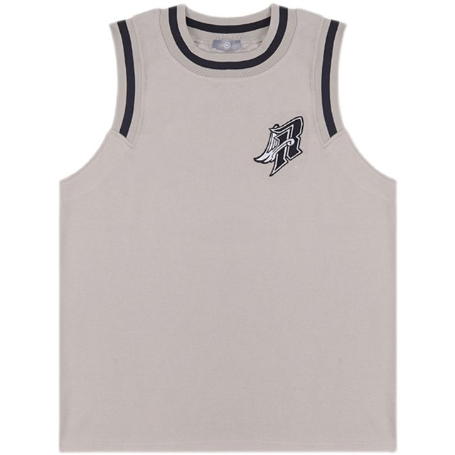 ເປັນຕົວແທນຕາຫນ່າງ embroidery applique tank vest ຜູ້ຊາຍຕາຫນ່າງ breathable ກິລາບ້ວງ sweat vest set