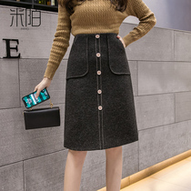 Spring Maos half-body dress for womens spring clothes 2022 new early spring small sub-a-word bag hip length skirt half skirt