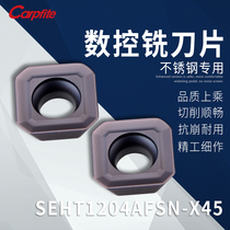 SEHT1204AFSN-X45 PC230 square milling blade purple black machining stainless steel milling