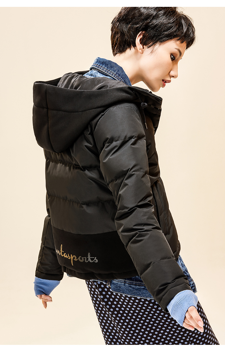 [关 same cùng một đoạn] Anta down jacket Women 2019 thời trang mới mũ trùm đầu thể thao cho nữ - Thể thao xuống áo khoác áo khoác lông vũ uniqlo