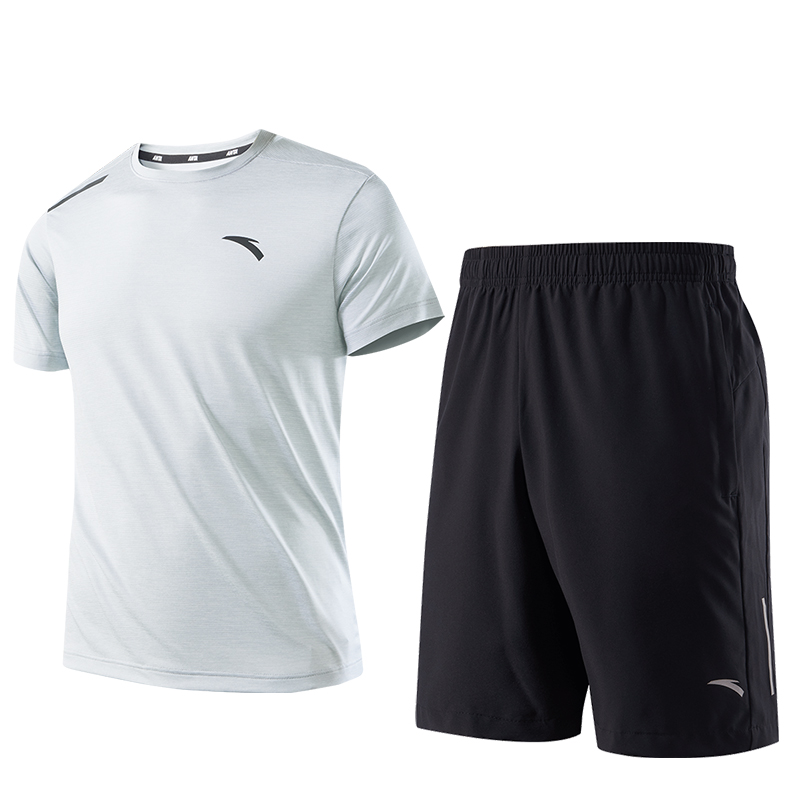 Anta sport suit nam 2019 mùa hè mới quần short áo thun ngắn tay thể thao nam chạy bộ thể dục - Thể thao sau quần chạy bộ nam lining