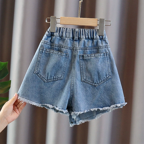 Джинсовая юбка, шорты, летние тонкие детские штаны, подходит для подростков, в западном стиле, высокая талия