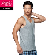 Yi và mát mẻ đích thực 100% cotton vest nam thể thao thanh niên lỏng kích thước lớn cotton trung niên cơ sở mùa hè