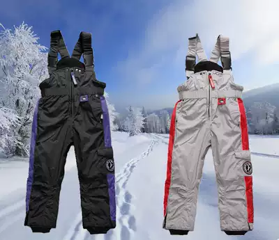 German order thickened waterproof and windproof breathable professional children's baby bag ski pants padded outdoor warm cotton pants