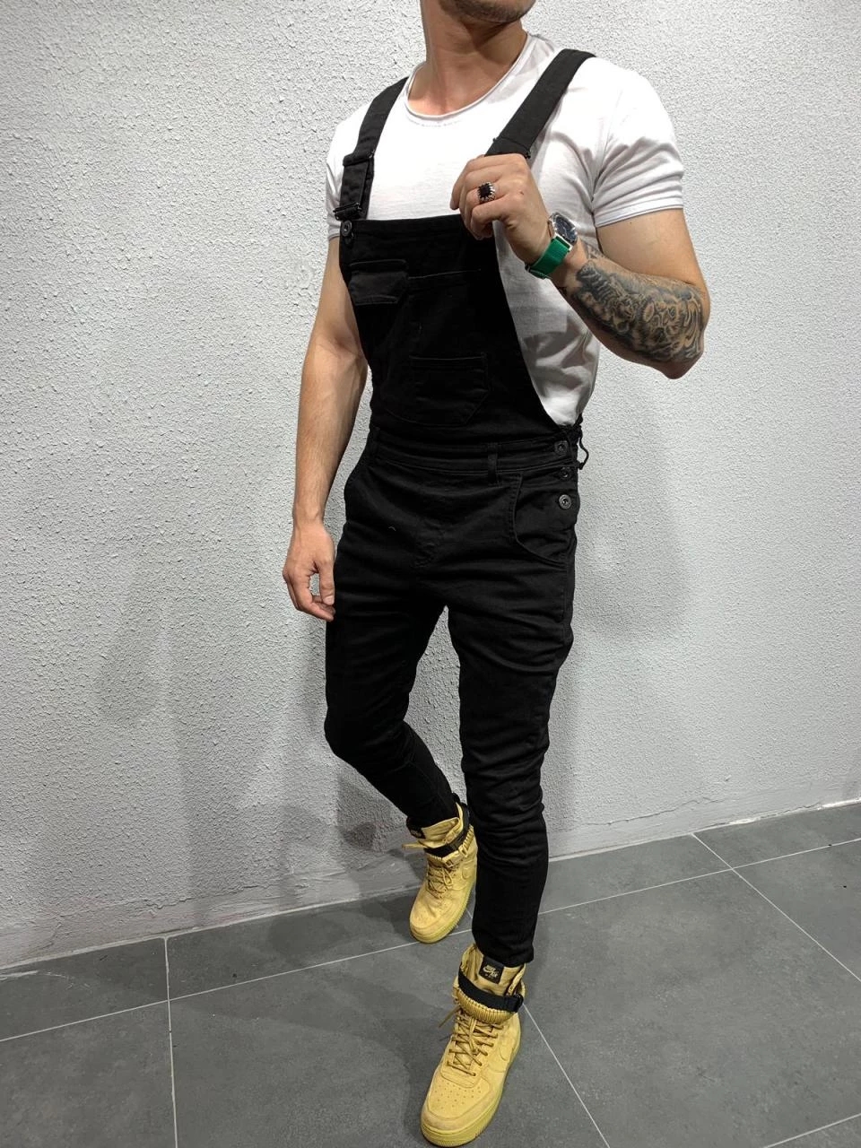 Foreign Trade Popular Workwear With Multiple Pockets, Overalls, Men's Casual Slim Fit Woven Jumpsuit, Wish Overalls, Men's_voghion.com