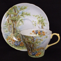 Scheduled UK Shelley antique high-end bone porcelain coffee cup DAFFODIL daffodil two sets