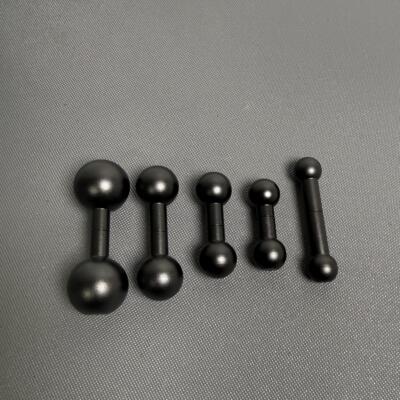 17mm ball head female socket to 1/4 universal double male screw head adapter, mobile phone stand, action camera accessory