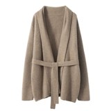 Кашемировый кардиган, трикотажная куртка, пальто, шерстяной свитер, увеличенная толщина, свободный крой