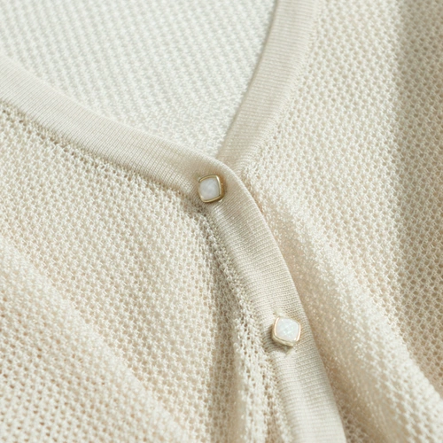 Шелковый кардиган, короткая куртка, трикотажная тонкая летняя накидка, шелковая одежда для защиты от солнца