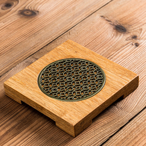 Heavy bamboo pot bearing tea pot mat pot tray purple sand pot tea tray tea tray accessories bamboo mat Japanese tea wash