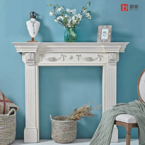 Европейская стиль французская ретро -ретро -резьба Fireproof печь декоративная стойка шкаф гостиная гостиная.