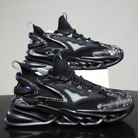 Men's Sports Shoes Spring Blade Coconut Non-Slip Mesh Shoes Wear-Resistant Youth Ultra-Light Running Shoes Men's Shoes Size 45 Large Size 46