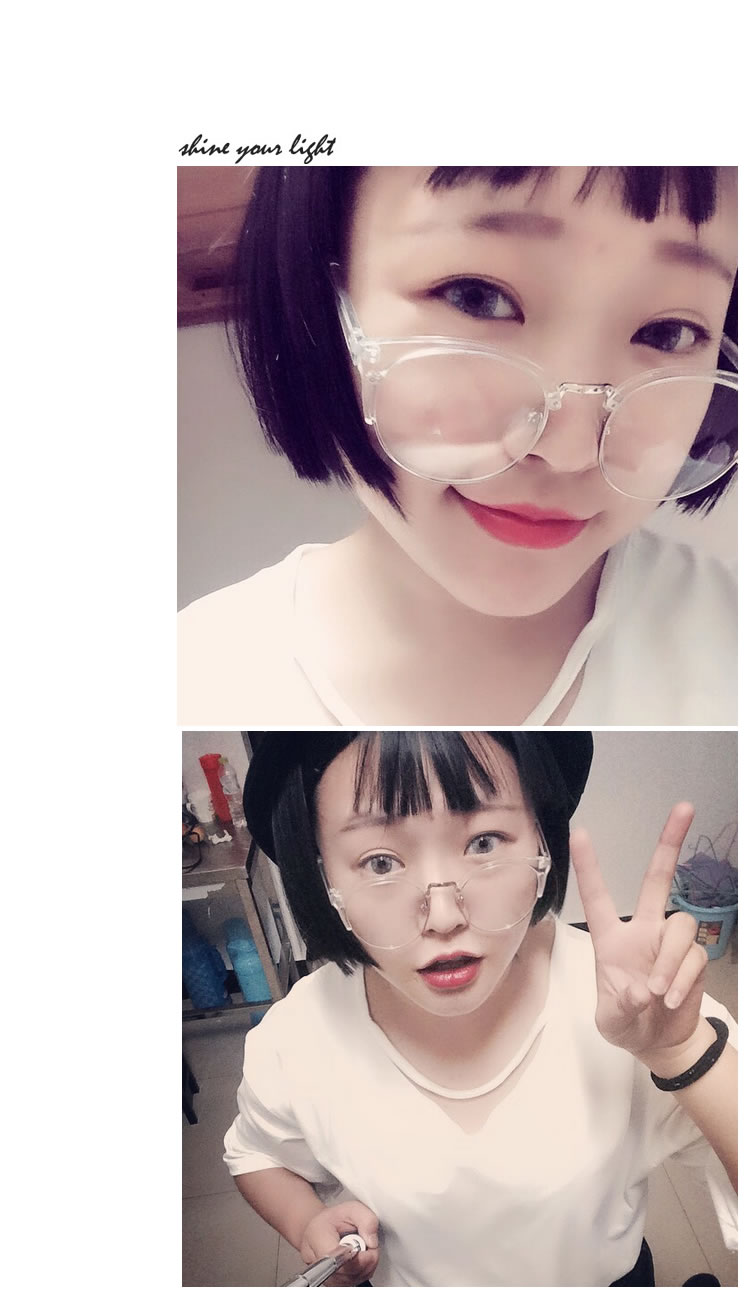 Phiên bản Hàn Quốc 2018 của New York retro nửa khung kim loại trong suốt kính mắt điện biên phủ