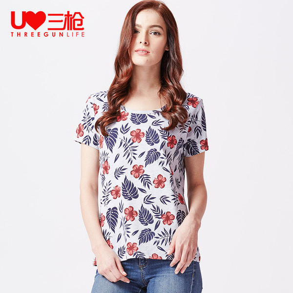 三枪 18年夏季新款 女式圆领短袖汗衫 天猫优惠券折后￥19.9包邮（￥39.9-20）多色可选