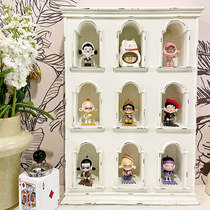 Gaangali Second-hand cup holder hand-made ornaments storage display cabinet French white European black retro wall cabinet