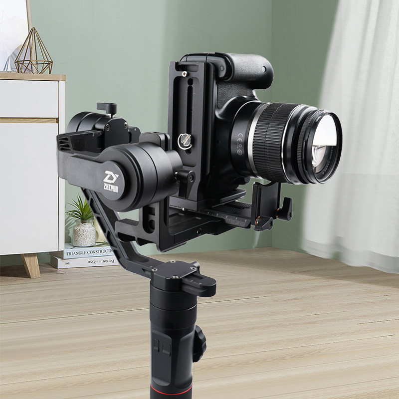 L-type quick release plate vertical shot monocular Zhiyun stabilizer tripod hydraulic PTZ camera camera universal Fengfeng