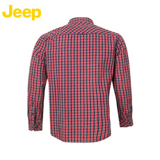 Рубашка мужская jeep/吉普旗舰正品2020新品男士休闲衬衣纯棉格子秋冬款长袖衬衫 JEEP/2020
