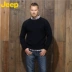 JEEP Jeep nam mùa thu đông cổ tròn đầu lỏng áo len nguyên chất áo len ấm áp JW13KS201 - Kéo qua