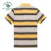Áo thun nam POLO Santa Paulo được may bằng vải cotton ngắn tay mùa xuân và mùa hè sọc cotton thường ngày áo polo PS12KT207 - Polo áo polo đỏ Polo