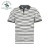Quầy của St. Paul với áo thun nam sọc ngắn tay cotton kinh doanh mùa hè nam PS13KT209 - Áo phông ngắn Áo thun nam Áo phông ngắn