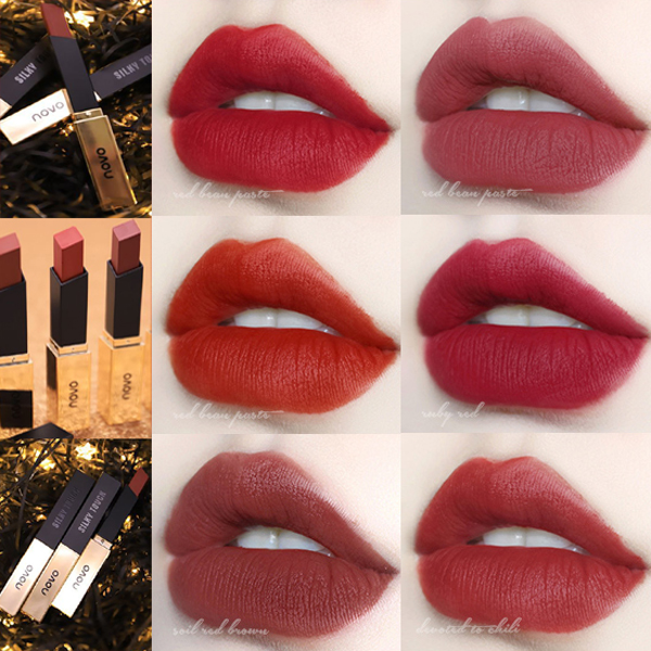 NOVO Forbidden City Mouth Red Small Gold Bar Lipstick Waterproof Matt Affordable Instead Of Unicorn 21 Color Sand Orange Positive Red