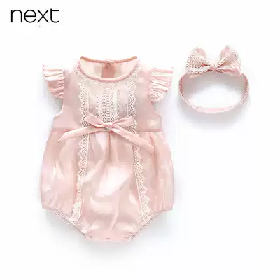 British NEXT children's clothing newborn lace lace princess baby cute super cute bag 3 baby girl 6-9 months