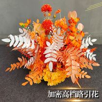2021 wedding road guide flower stage Juanhua Flower Ball Road Guide flower wedding road flower Flower Flower Flower Ball row flower table flower table flower