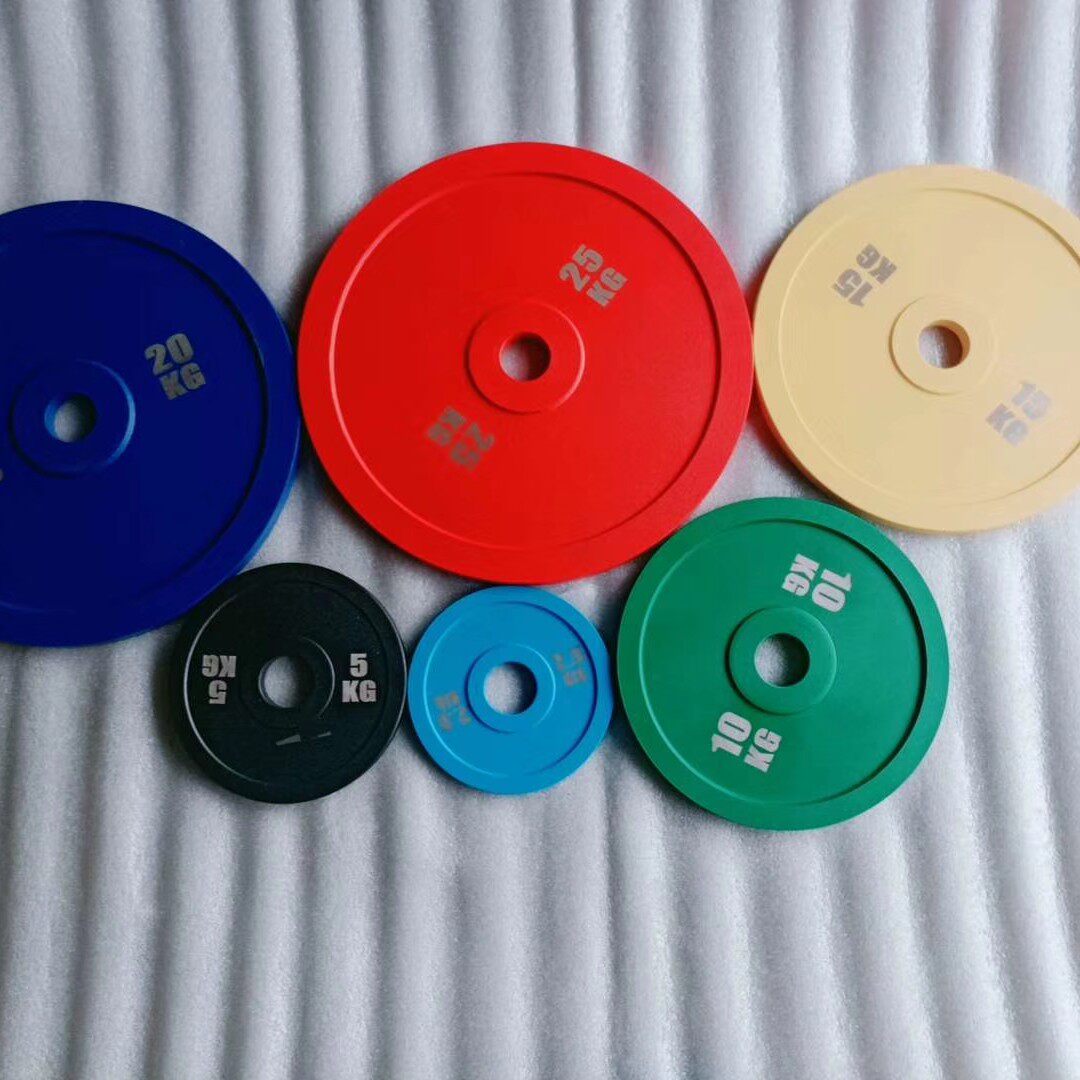 Competitive new leaf autumn steel barbell plate, large hole, weightlifting, deadlift, Olympic bar, ultra-thin environmental protection gym - Taobao