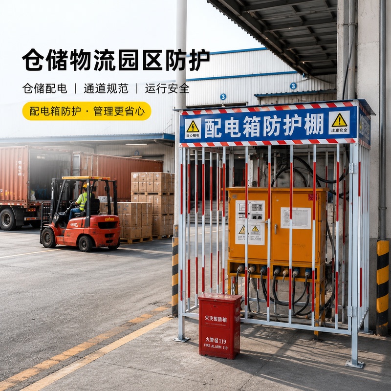 Distribution Box Protection Shed, First and Second Level Construction Site Construction Standards, Standardized Electrical Box Safety Protection Fence, Rainproof