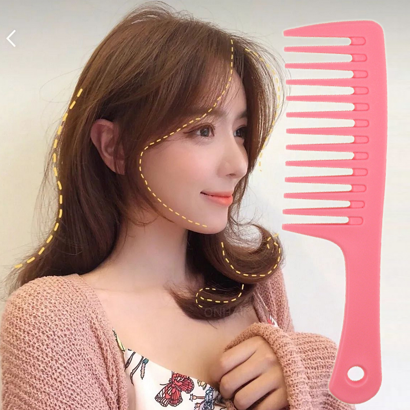 Large-tooth comb wide-tooth comb women's special long hair curly hair comb net red style large head comb anti-static household plastic