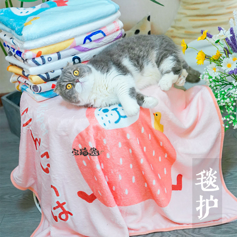 Home Cat Sauce MISSPET Kitty Winter Warm Small Blanket Comfort Warm Flange Coral Suede Cat Mat