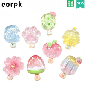 Crocs Shoe Accessories Summer Glitter Popsicle Ice Cream Shoe Charms Cartoon Decorative Buckles DIY Shoe Buckles Suitable for Crocs Accessories