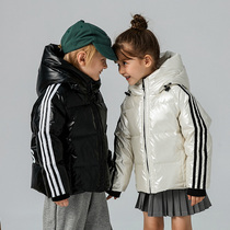 2021 of the new childrens down jacket boys western style Big Boy small and medium-sized baby autumn and winter coat off-season white duck down