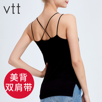 Camcorder Vest Womens thin models with chest pads without wearing bras cross beauty back gathered inside tight-fitting underwear single piece