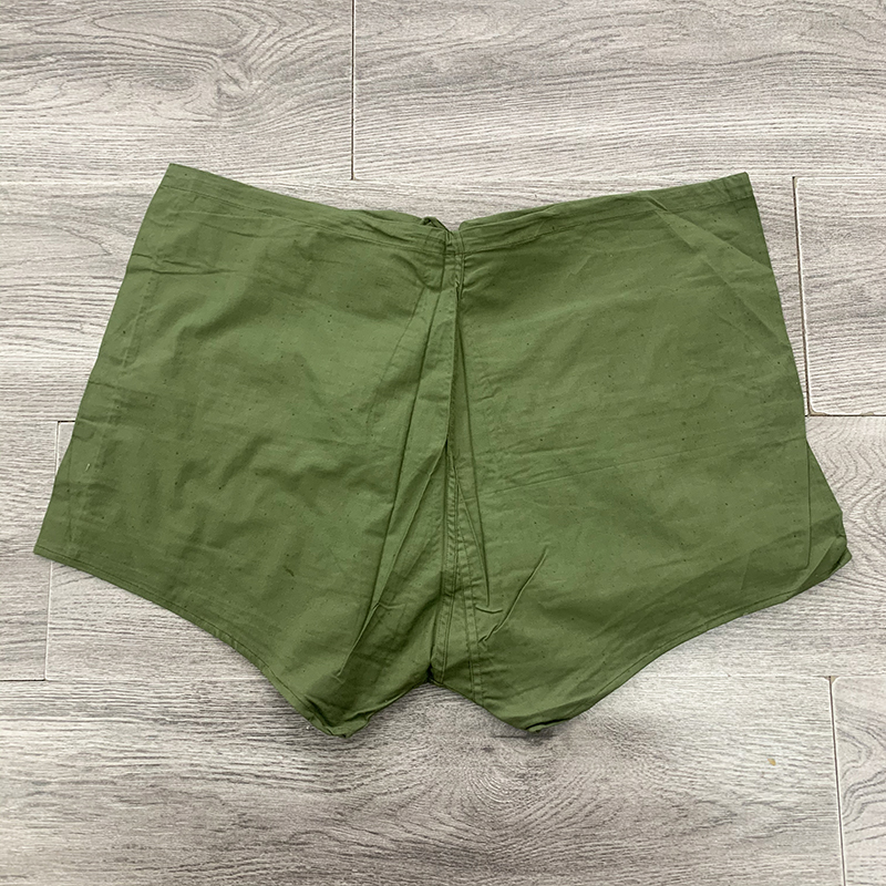 Military Green Vintage Pure Cotton Shorts That Can Be Worn Outside, Lace-Up Shorts