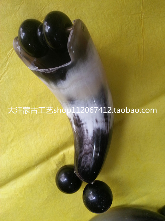 Horn Massager Natural Horn Massage Roller Coaster Horn Point Cave Cosmetic Inner Mongolia Horn Batch Hair