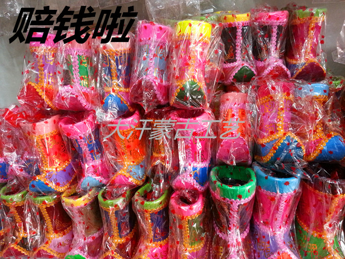 Pen holder Inner Mongolia crafts small Mongolian horse boots color pen holder gifts Mongolian crafts 10 5*9 7*5