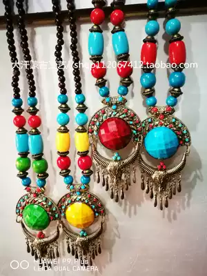 Mongolian ethnic minority necklace accessories Ethnic retro style jewelry alloy necklace Inner Mongolia craft gift decoration batch