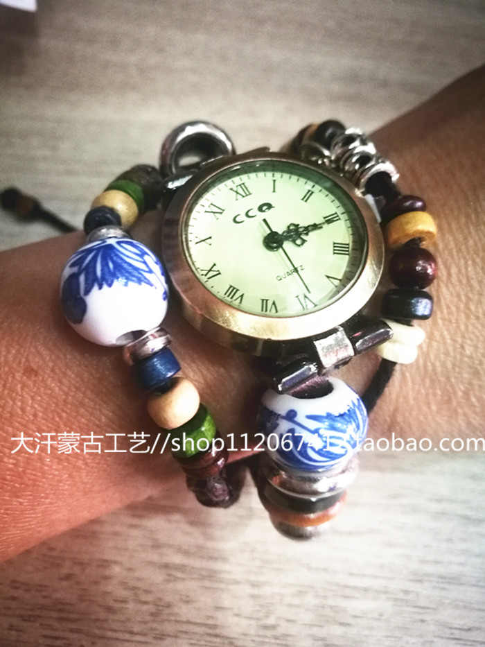 Mongolian leather hands Inner Mongolia craft gift decoration pure cowhide chain watch watch leather watch a variety of batch hair craft gift decoration