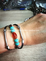 Mongolian bracelet Inner Mongolia crafts drawstring leather bracelet adjustable size leather bracelet jewelry shipped randomly