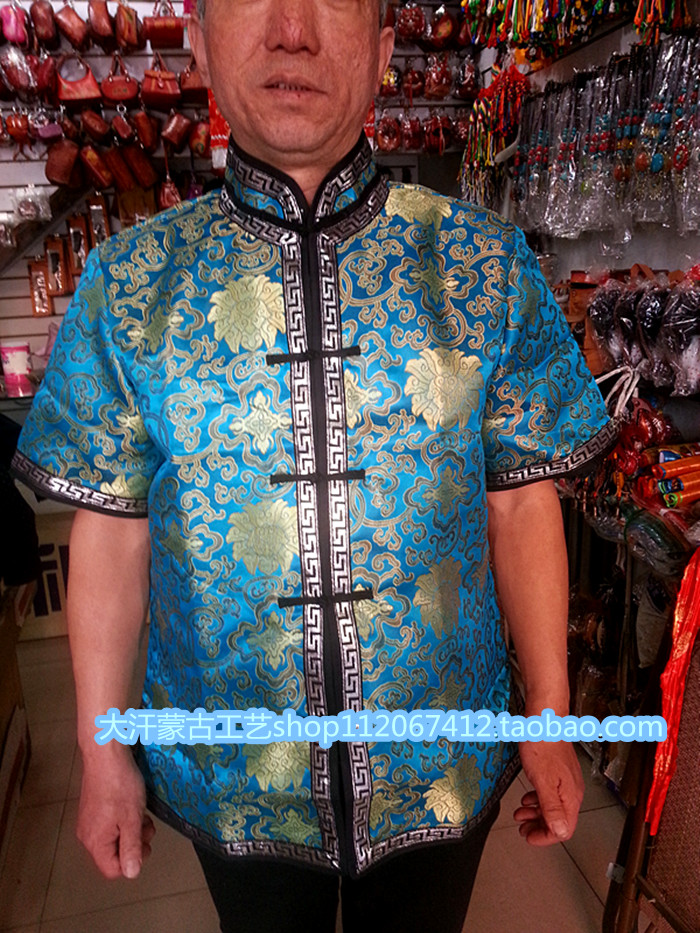 Special Mongolia vest men's half-sleeved Mongolian robe tooling uniform yurt Mongolian dining room waiter overalls wholesale