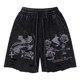 Keleins American retro distressed cross hole shorts summer men's summer loose hip-hop trend pants ຫ້າຈຸດ