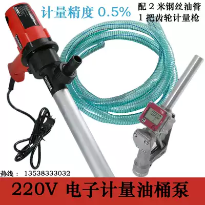 High-Power 750W portable electric drum pump 220V fuel pump oil pump oil injector diesel metering pump refueling gun