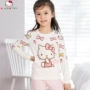 Hello Kitty Children Qiuyi Qiuku Set Cotton Spring and Autumn Girls Set Set Baby Autumn Quần áo Set Thin - Quần áo lót quan lot tre em