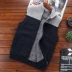 Áo len dệt kim nam đứng cổ áo cardigan cộng với nhung làm dày áo len cao cổ Vest mùa thu ấm áp không tay áo len áo gile hàn Dệt kim Vest