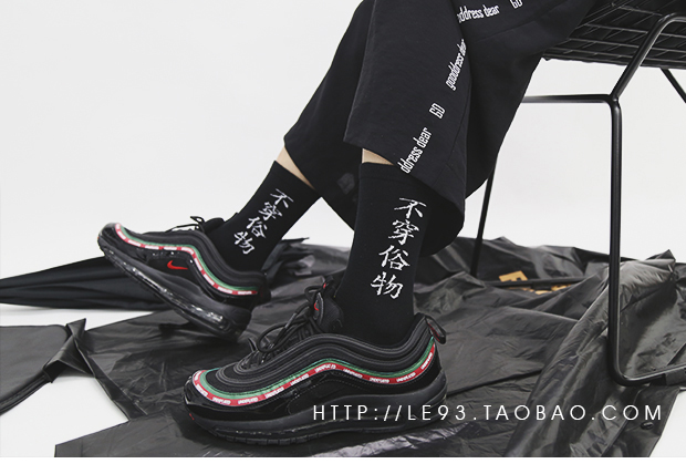 Tide thương hiệu INS phong cách Harajuku CHIC Bảng chữ cái Trung Quốc ban đầu thể thao ống cotton vớ Nam và nữ hip hop vớ trượt ván quần tất lót lông