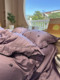 Light luxury and comfortable 100 pieces embroidered purple rose girl ruffle four-piece set cotton 1.5m1.8 meters bed sheet and quilt cover