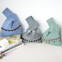 Summer cotton cloth bag Wrist bag Large capacity literary hand bag Key mobile phone change carry-on bag Small handbag